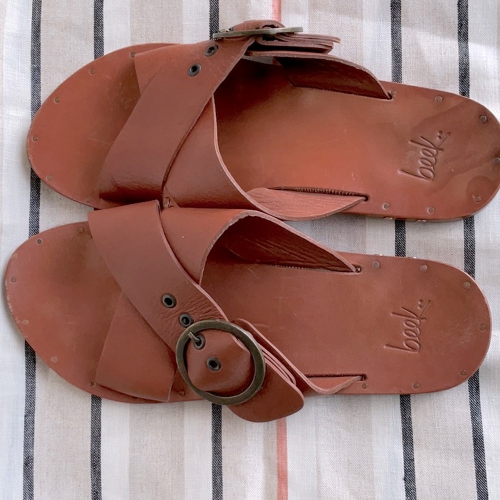 Beek Leather Two-strap Slides 9 - Picture 3 of 8